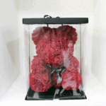 Rose Bear Burgundy Large